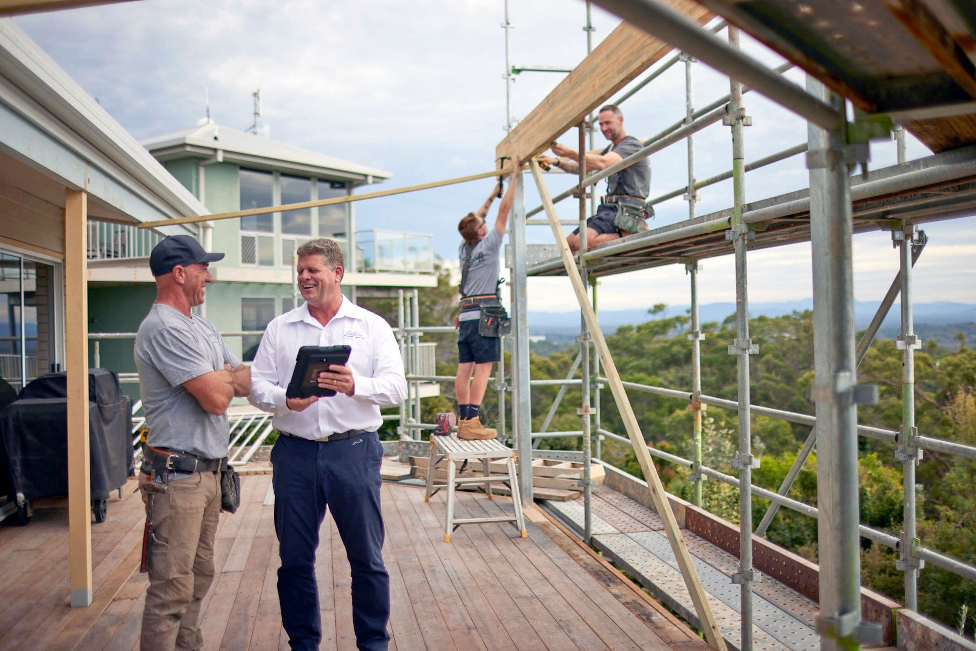 Men on construction site
